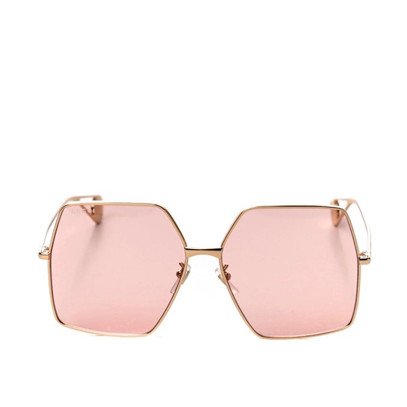 GUCCI NEW Rose Lense Geometric Sunglasses with Velvet Case main image 6
